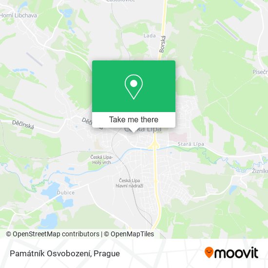 Památník Osvobození map