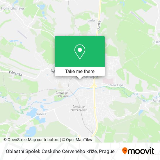 Oblastní Spolek Českého Červeného kříže map