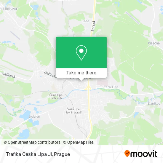 Карта Trafika Ceska Lipa Ji