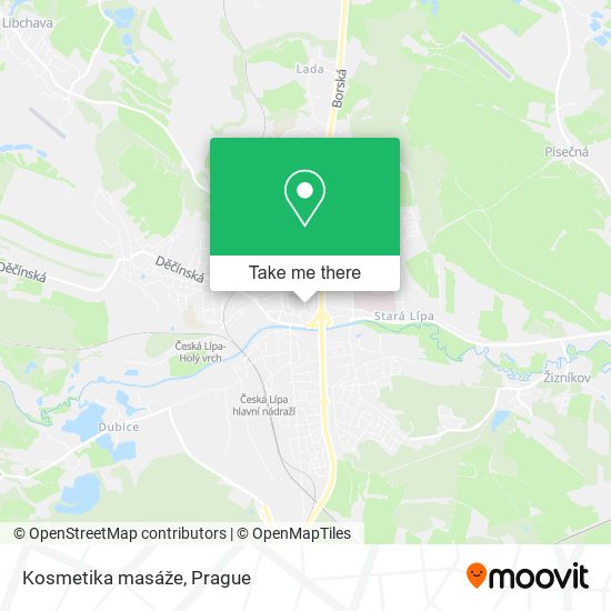 Kosmetika masáže map