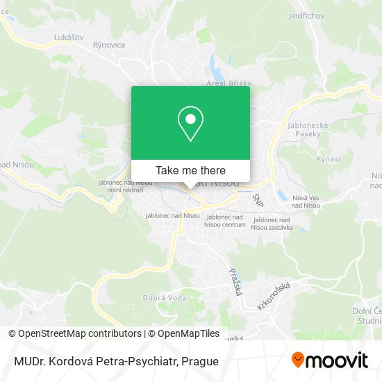 MUDr. Kordová Petra-Psychiatr map