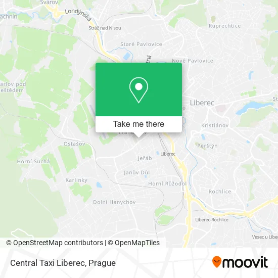Карта Central Taxi Liberec