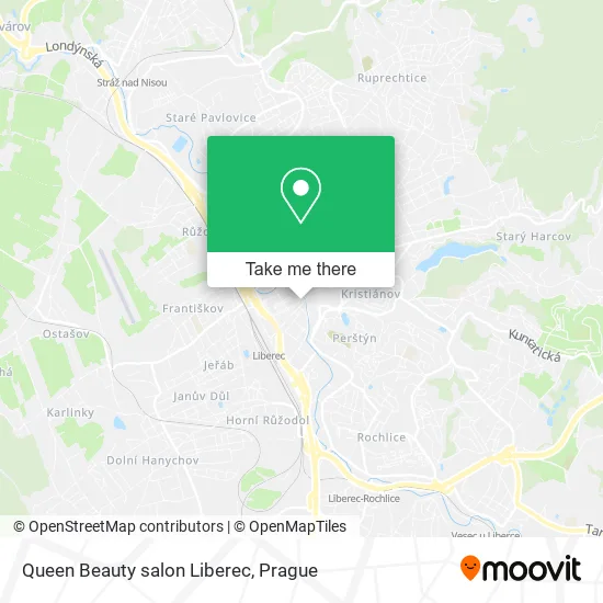 Карта Queen Beauty salon Liberec