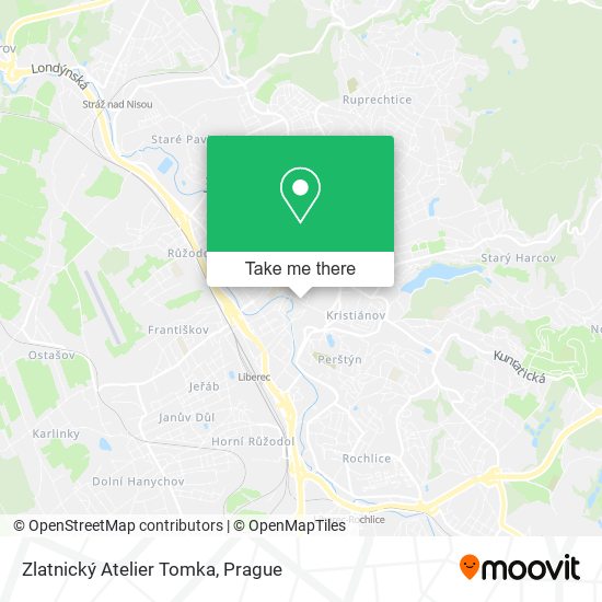 Zlatnický Atelier Tomka map