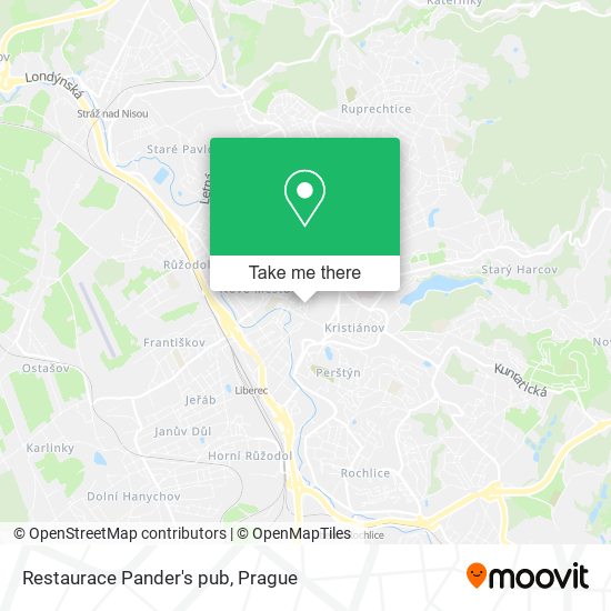 Restaurace Pander's pub map