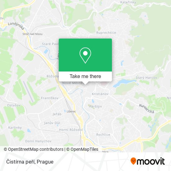 Čistírna peří map