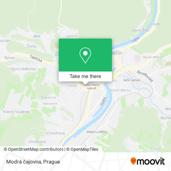 Карта Modrá čajovna