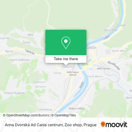 Карта Anna Dvorská Ad Canis centrum, Zoo shop