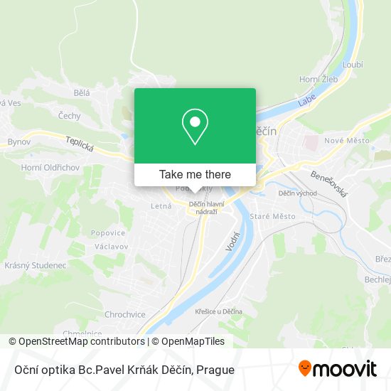 Oční optika Bc.Pavel Krňák Děčín map