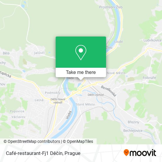 Café-restaurant-Fj1 Děčín map