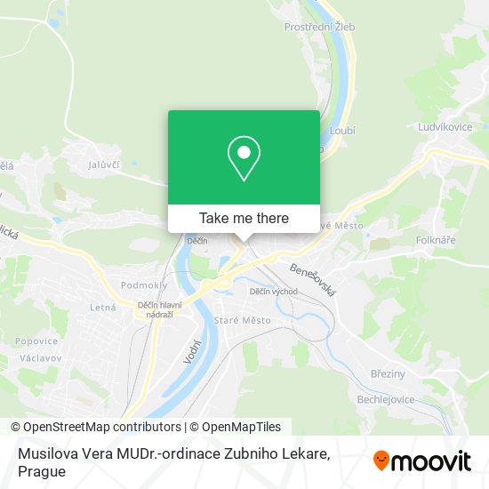 Карта Musilova Vera MUDr.-ordinace Zubniho Lekare