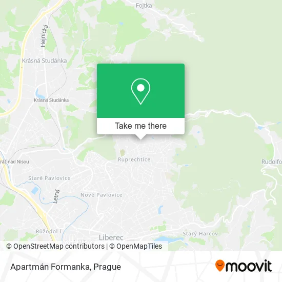 Карта Apartmán Formanka