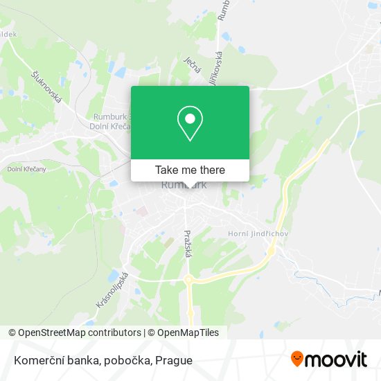 Komerční banka, pobočka map