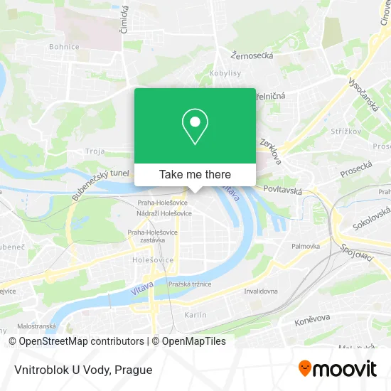 Карта Vnitroblok U Vody