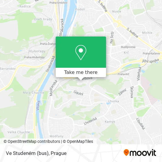 Карта Ve Studeném (bus)