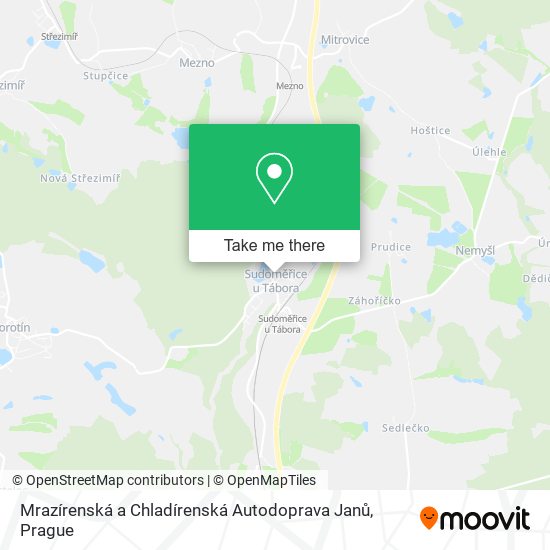 Mrazírenská a Chladírenská Autodoprava Janů map
