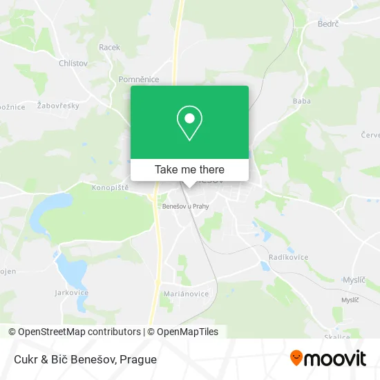 Карта Cukr & Bič Benešov