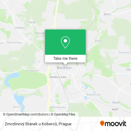 Карта Zmrzlinový Stánek u Koberců