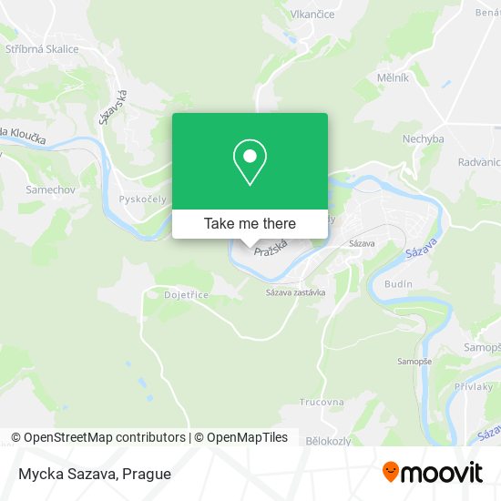 Mycka Sazava map
