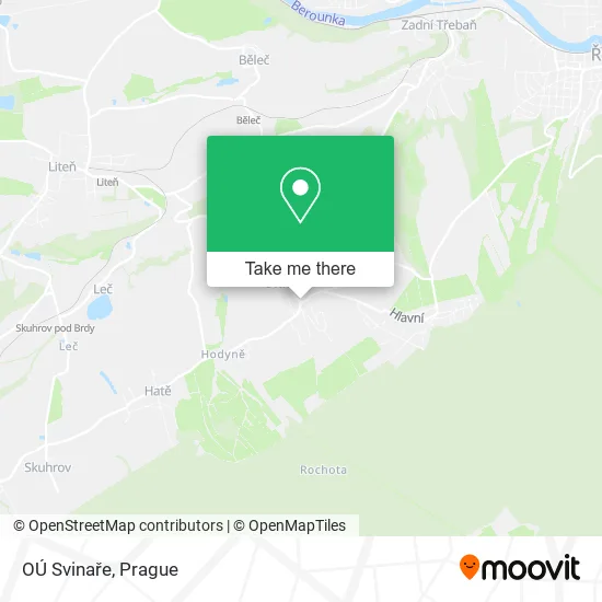 Карта OÚ Svinaře