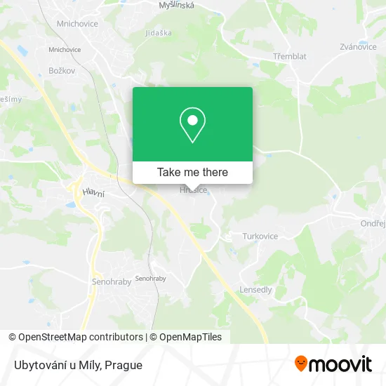 Карта Ubytování u Míly