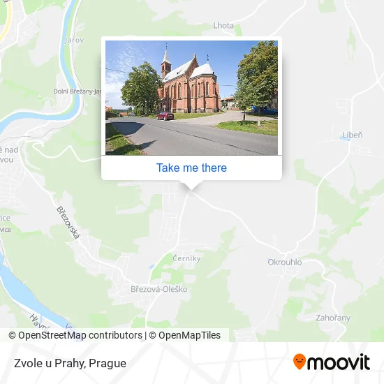 Карта Zvole u Prahy