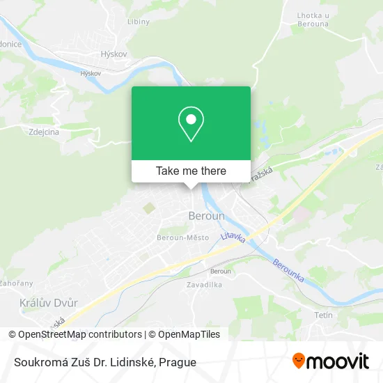 Карта Soukromá Zuš Dr. Lidinské