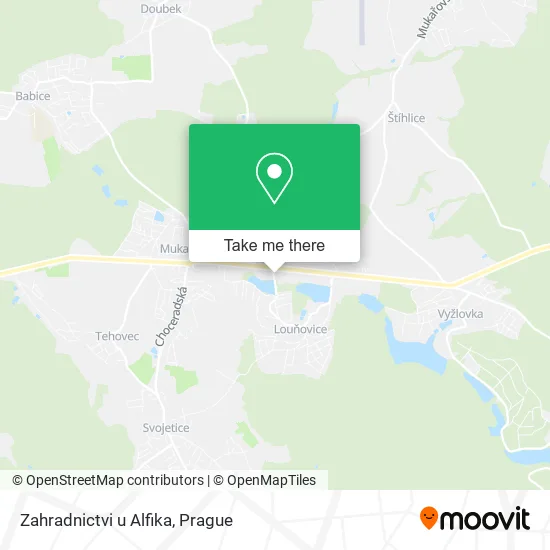 Карта Zahradnictvi u Alfika