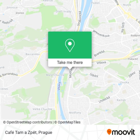 Карта Café Tam a Zpět