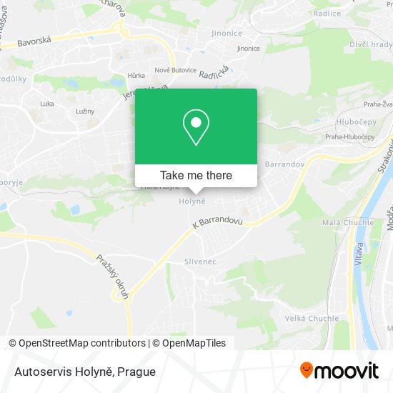 Autoservis Holyně map