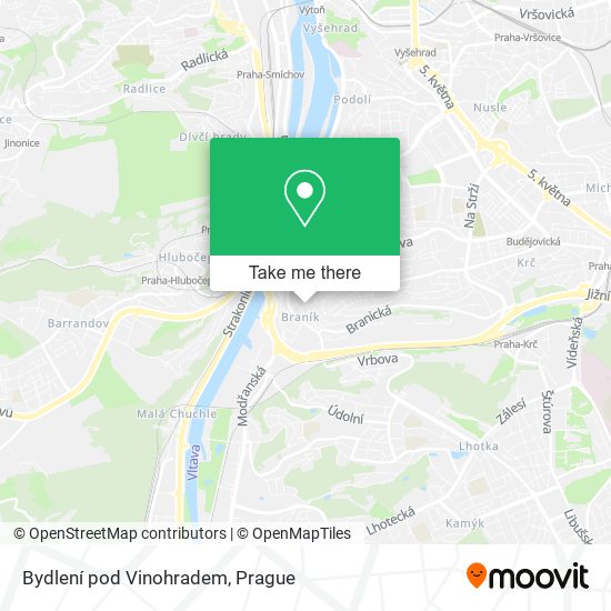 Bydlení pod Vinohradem map