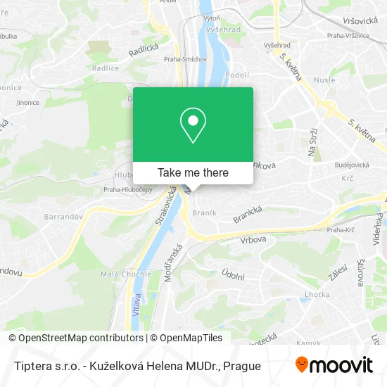 Карта Tiptera s.r.o. - Kuželková Helena MUDr.
