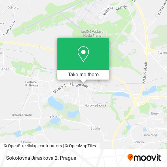 Sokolovna Jiraskova 2 map