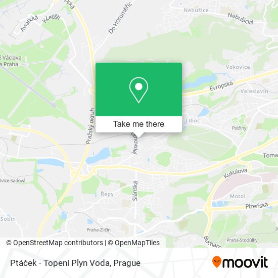 Ptáček - Topení Plyn Voda map