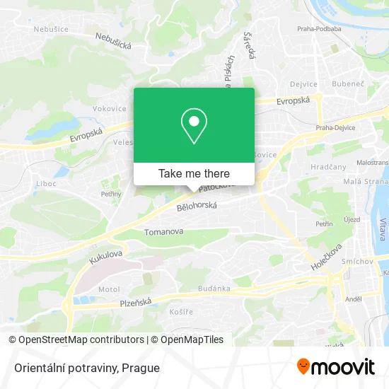 Карта Orientální potraviny