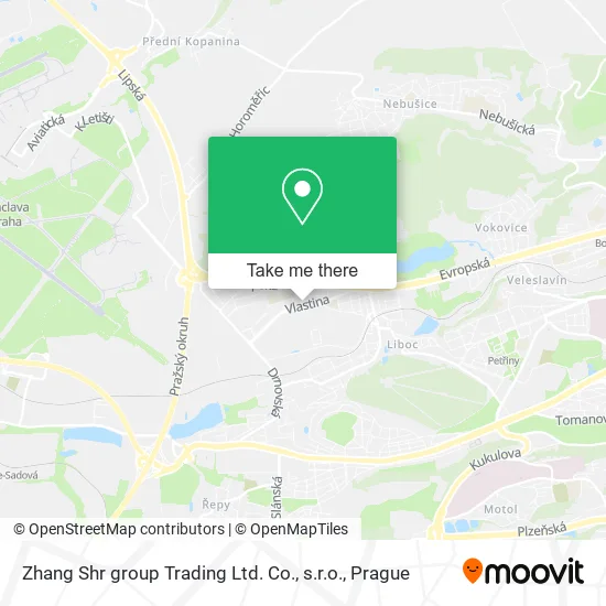 Карта Zhang Shr group Trading Ltd. Co., s.r.o.