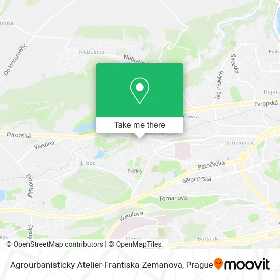 Карта Agrourbanisticky Atelier-Frantiska Zemanova