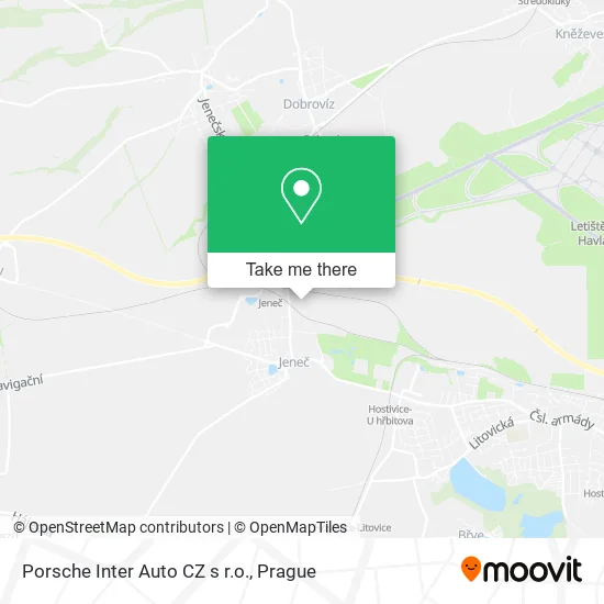 Карта Porsche Inter Auto CZ s r.o.