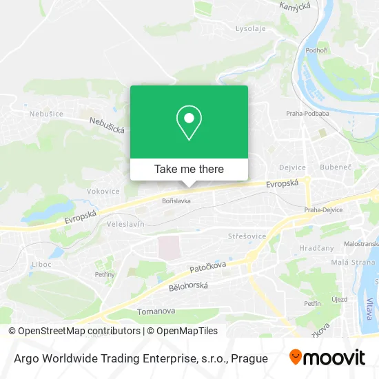Карта Argo Worldwide Trading Enterprise, s.r.o.