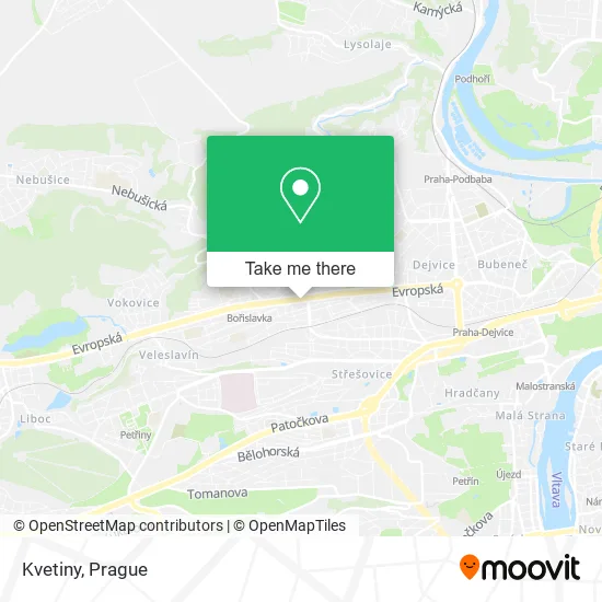 Карта Kvetiny