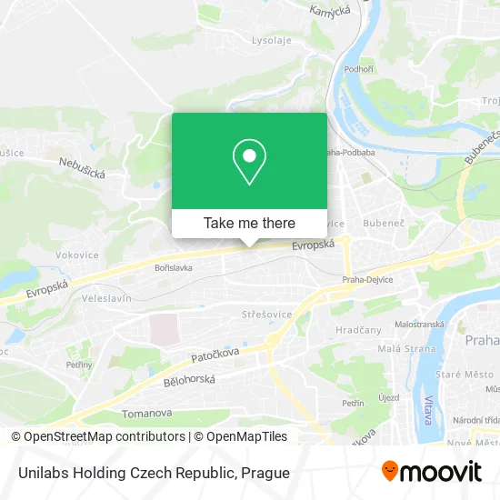 Карта Unilabs Holding Czech Republic