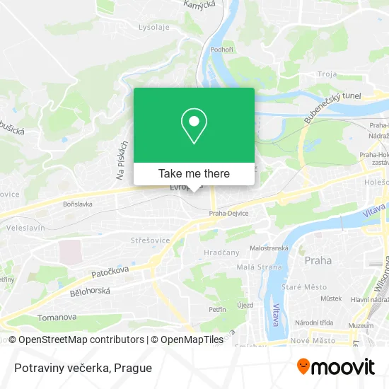 Карта Potraviny večerka