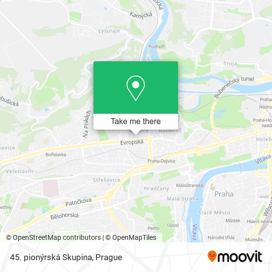 45. pionýrská Skupina map