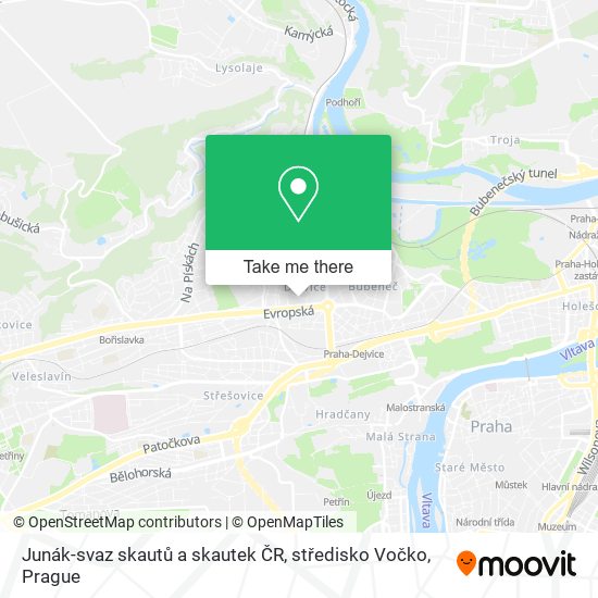 Junák-svaz skautů a skautek ČR, středisko Vočko map