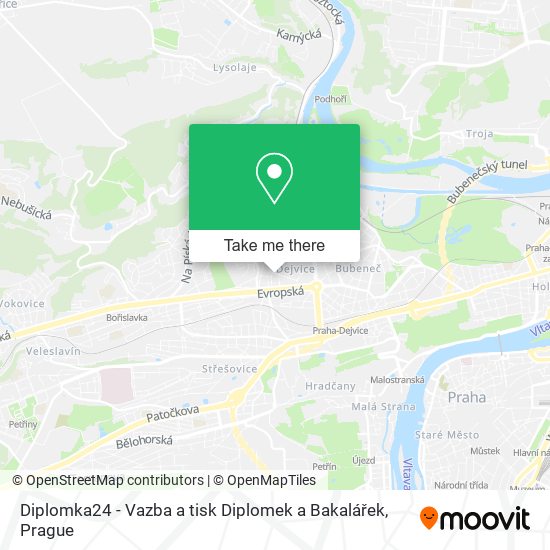 Карта Diplomka24 - Vazba a tisk Diplomek a Bakalářek