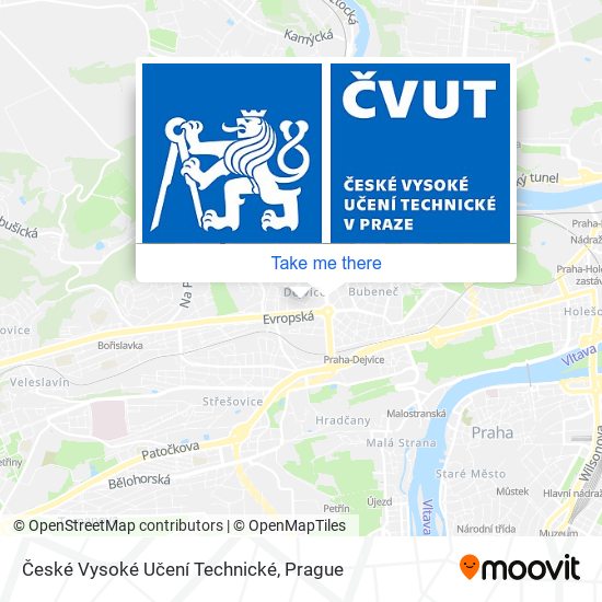 České Vysoké Učení Technické map