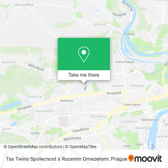 Карта Tax Twins Spolecnost s Rucenim Omezenym
