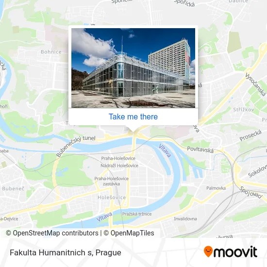 Карта Fakulta Humanitnich s