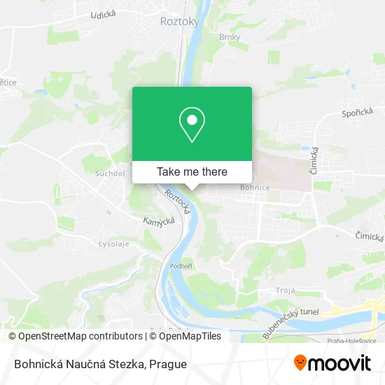 Карта Bohnická Naučná Stezka