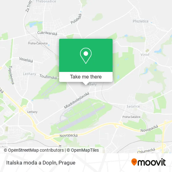 Карта Italska moda a Dopln